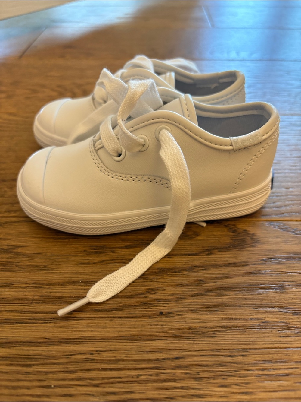 Keds Kids White Lace-Up Canvas Sneakers - Picture 2 of 4